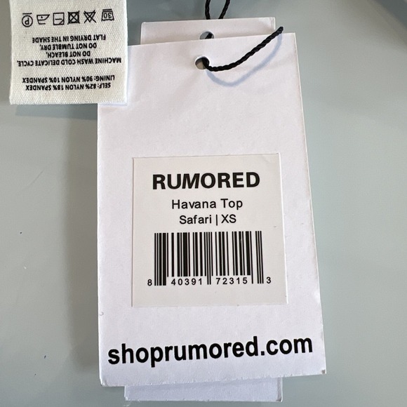 Rumored Havana swim top safari zebra print women's XS - Picture 4 of 8